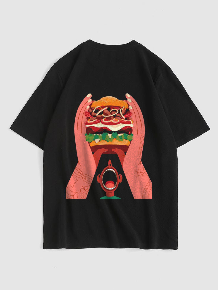 Burger Lover T-Shirt Sketch Food Art Tee