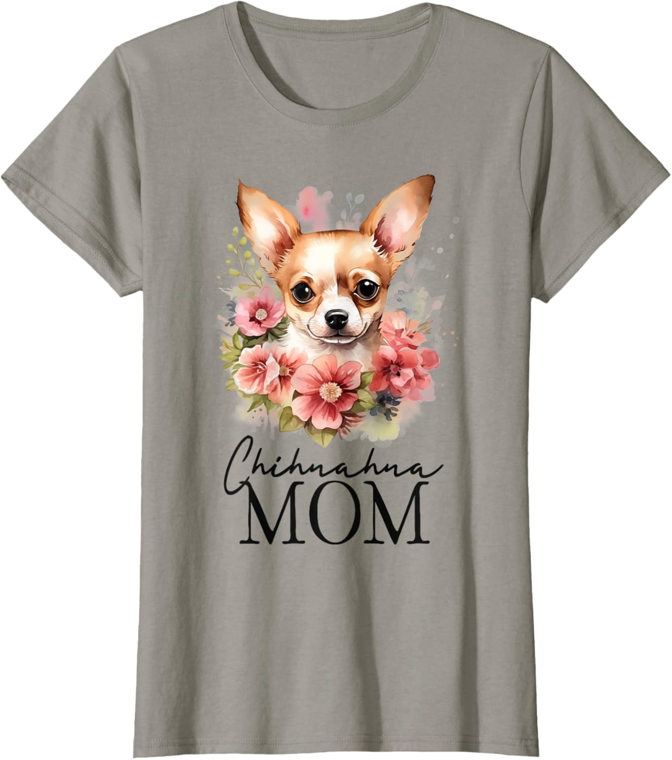 Chihuahua Mom Vintage Flowers Floral Dog Mom T Shirt for Women Girls Kids