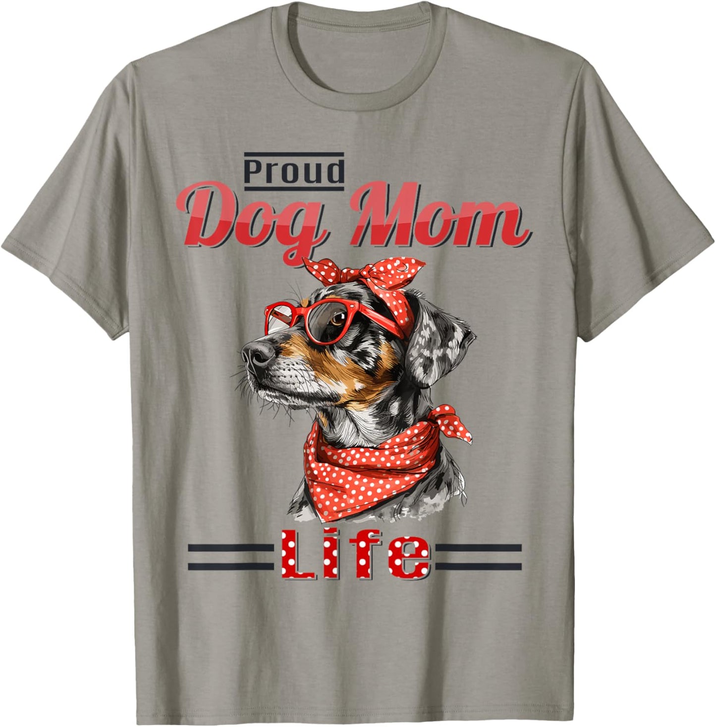 Catahoula Leopard Dog Proud Dog Mom life T Shirt for Men Women Girls Kids