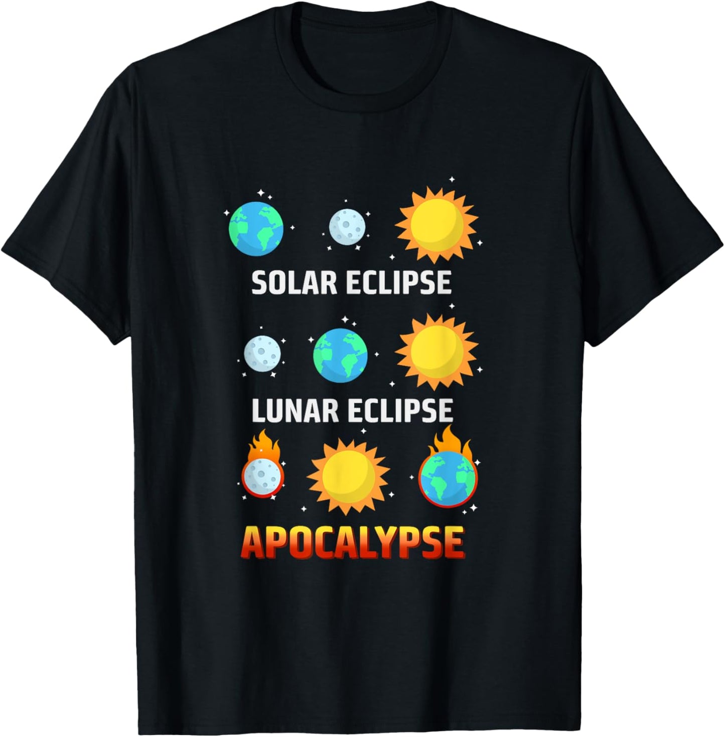 Solar Eclipse Lunar Eclipse Apocalypse Funny Eclipse