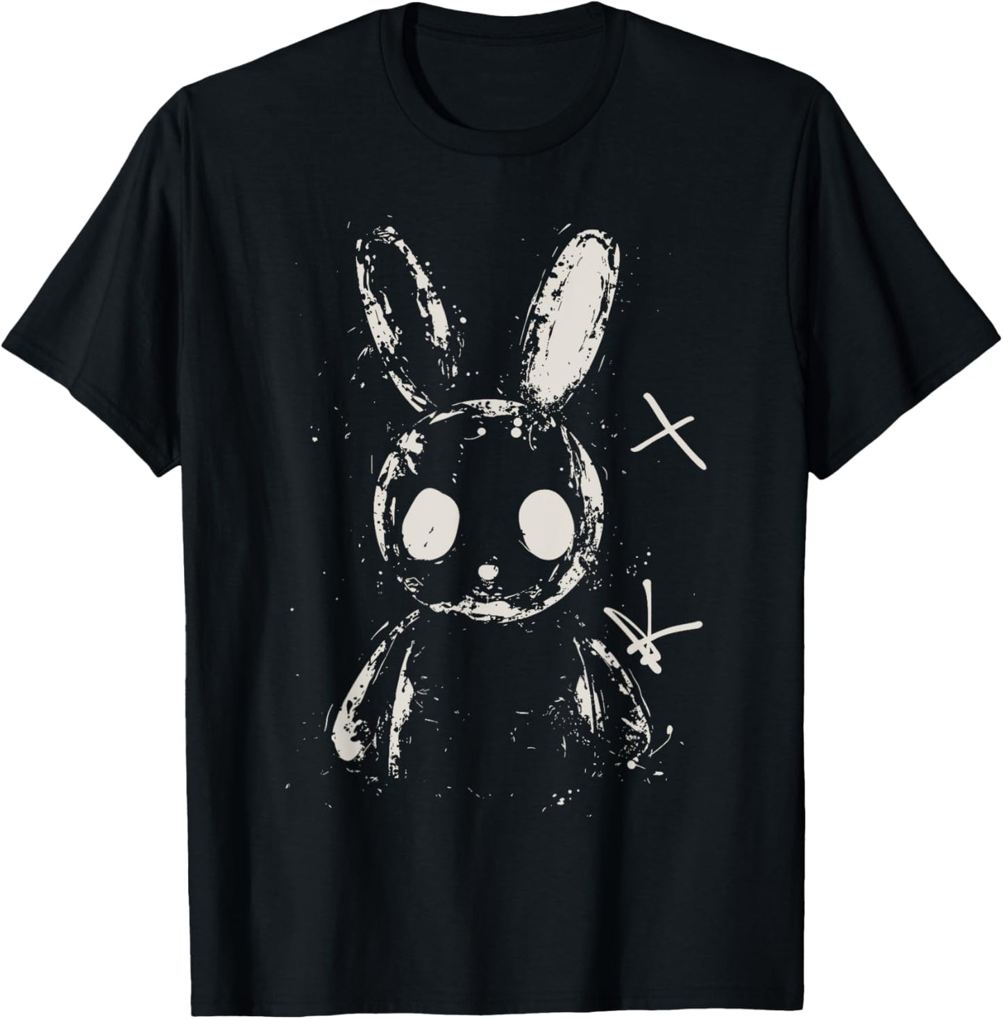 Creepy Cute Bunny Rabbit Alt Goth Grunge Horror Aesthetic T Shirt, Small