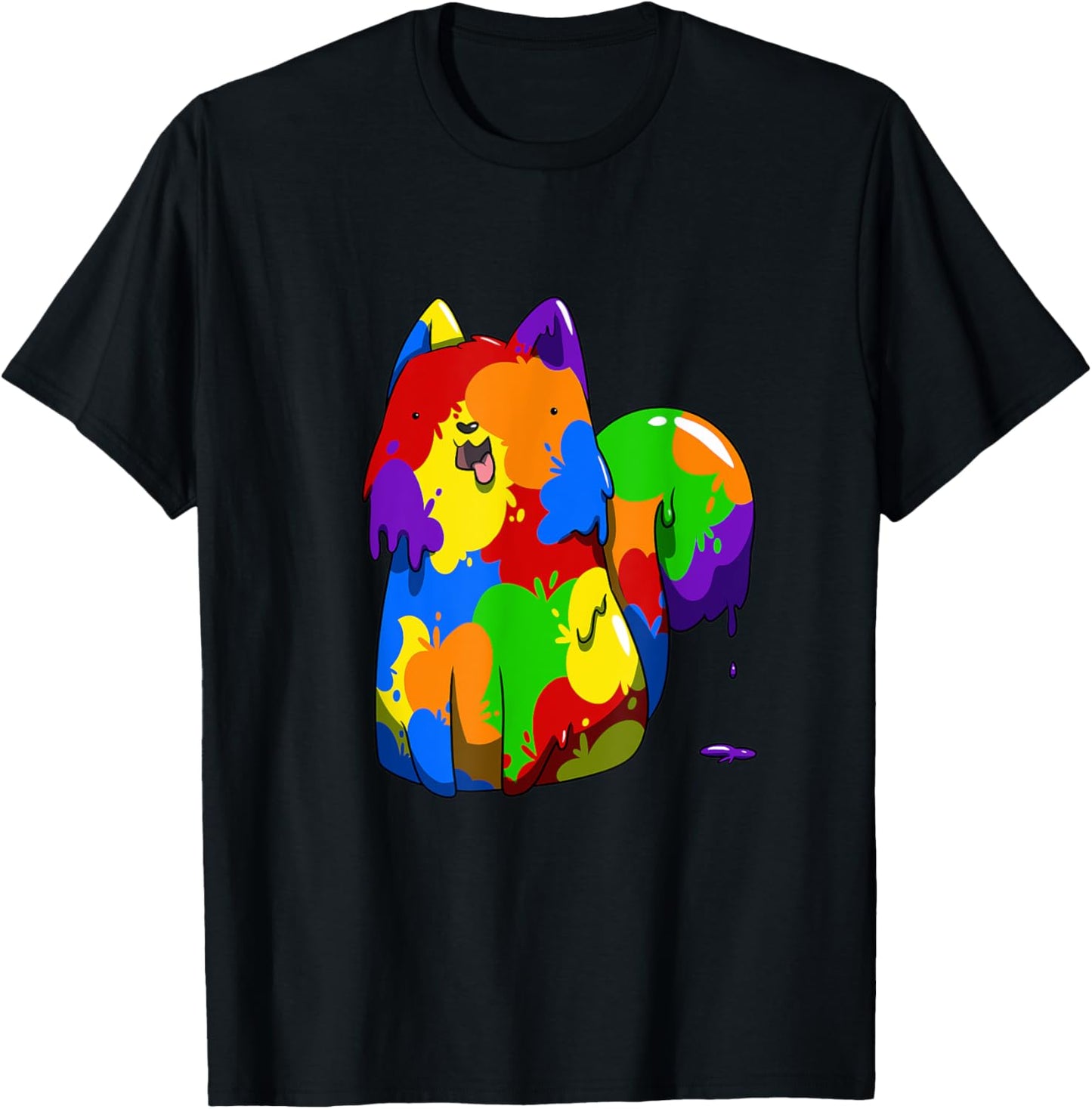 Colorful Liquid Art Dog For Artists And Pet Lovers
