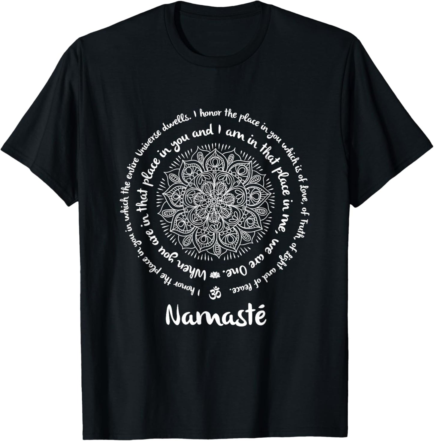 NAMASTE WE ARE ONE Meditation Sayings Mandala Yoga Inspired