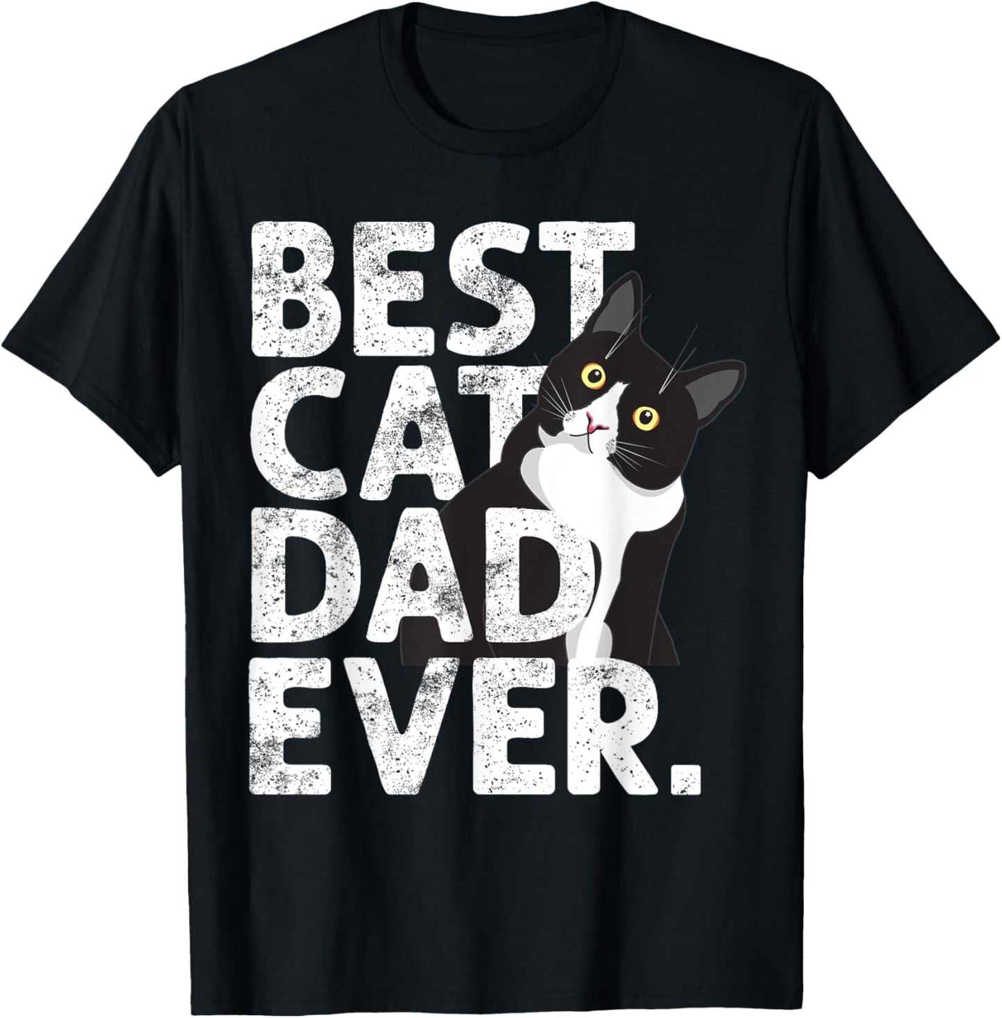 Funny Tuxedo Cat Daddy Father Gift Best Cat Dad Ever T Shirt for Men Women