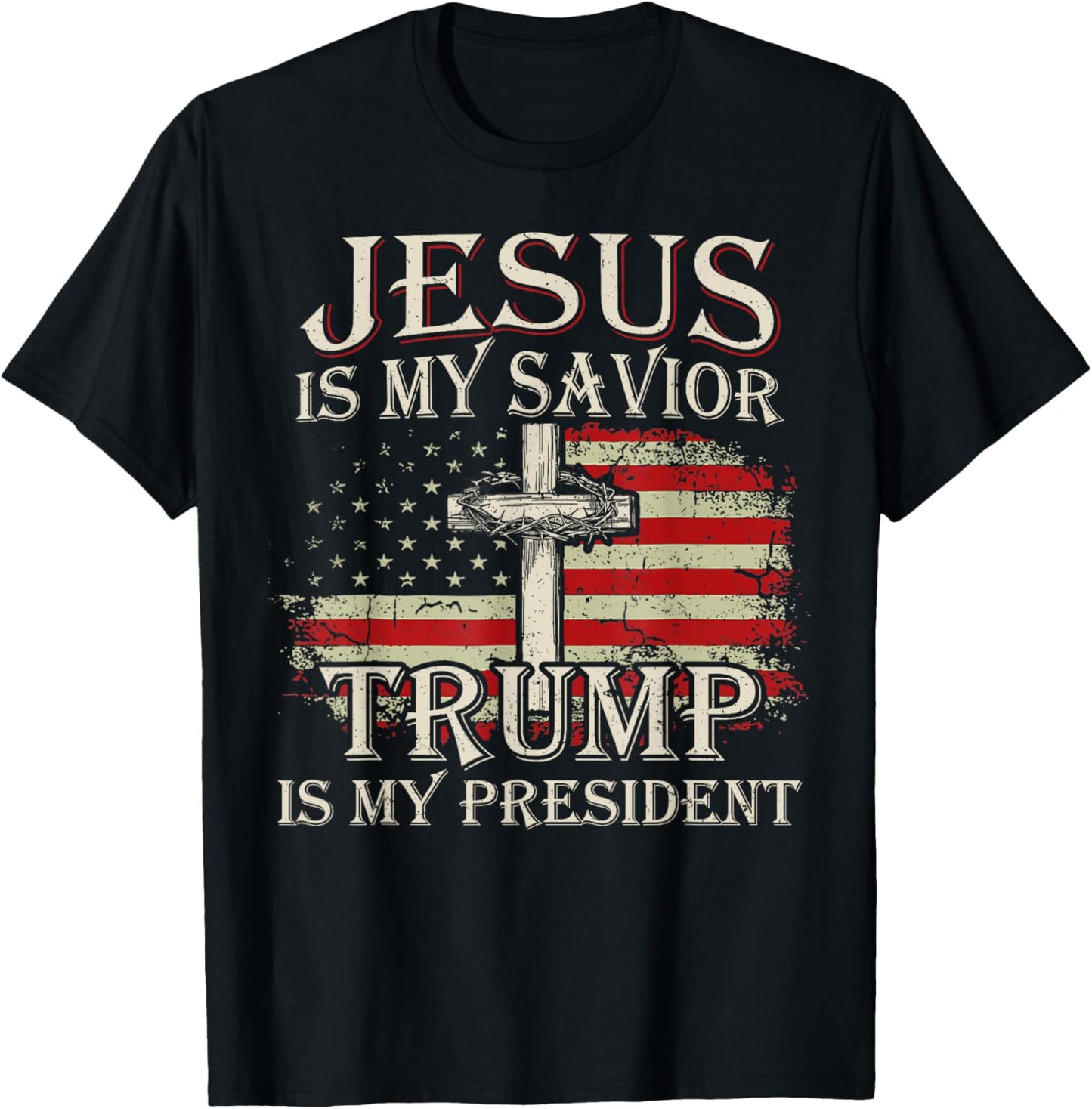 Jesus Is My Savior Trump Is My President American Flag