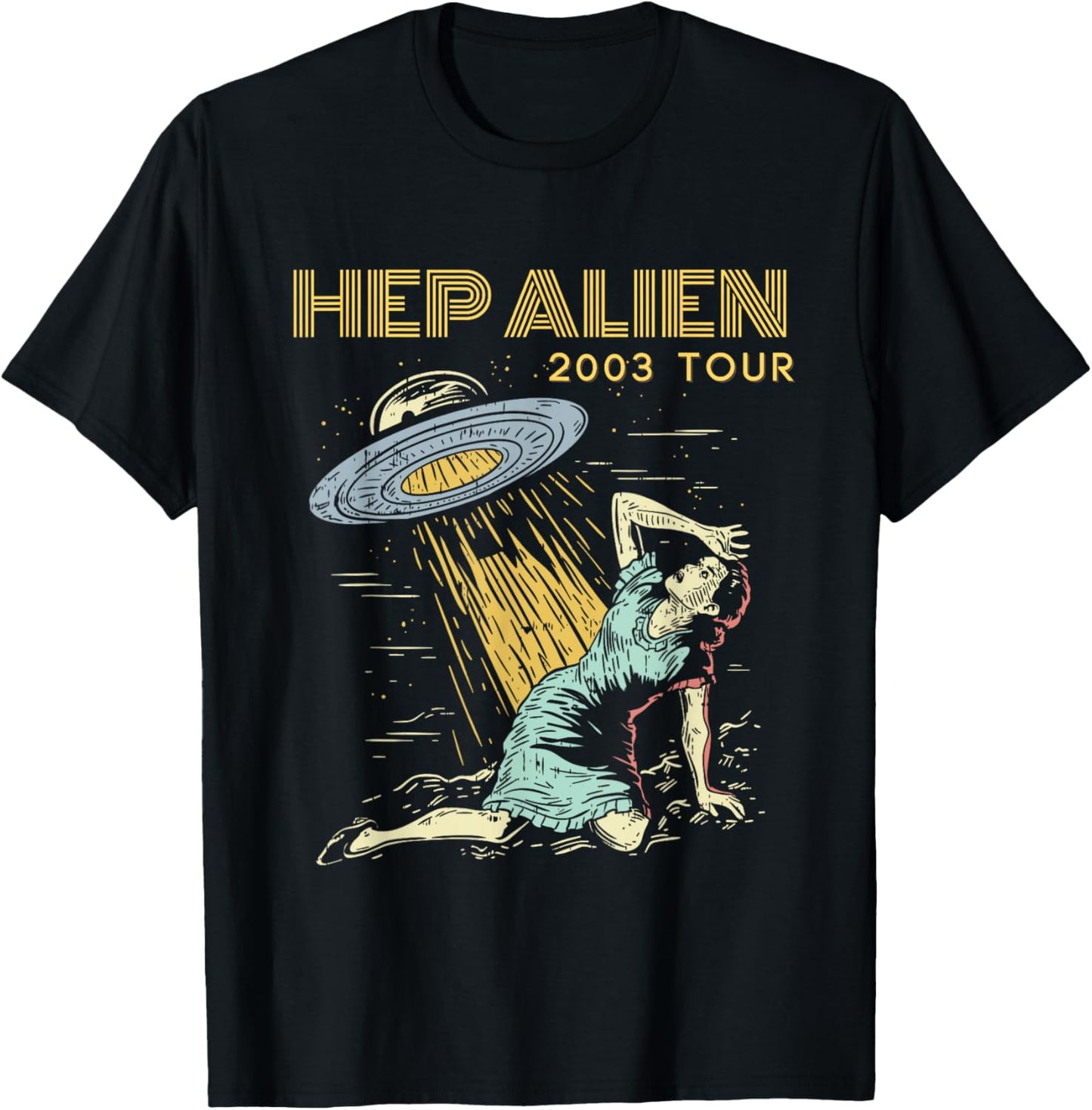 Smells Like Monday Hep Alien Band Tee Pop Culture Tee T Shirt,Black,Small