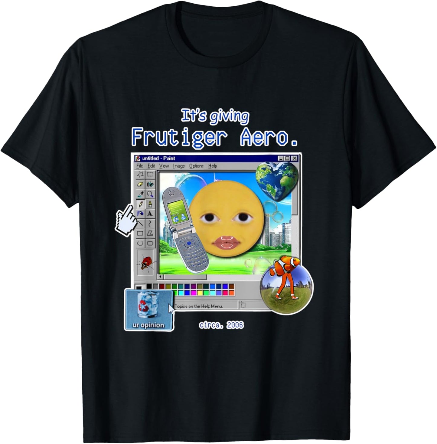 Frutiger Aero Y2K, Funny Meme Graphic, 2000s Nostalgia