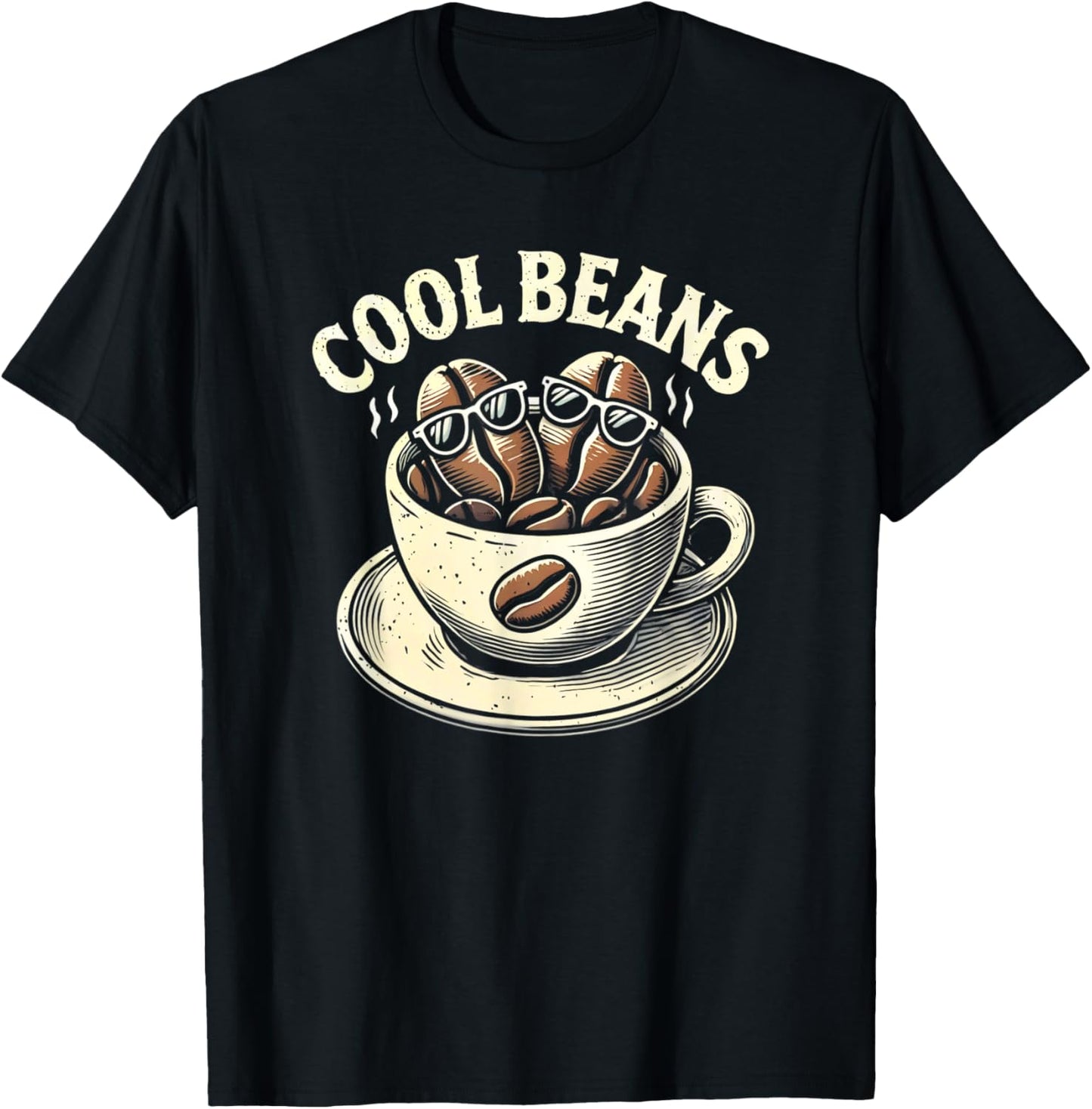 Cool Beans Coffee Caffeine Lover Retro Graphic Novelty