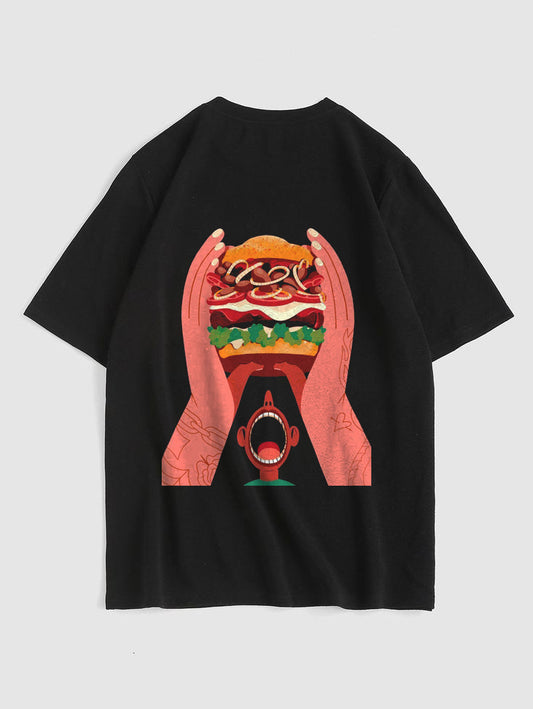 Burger Lover T-Shirt Sketch Food Art Tee