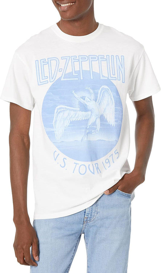 Led Zeppelin Men's Standard Us Tour 1975 White