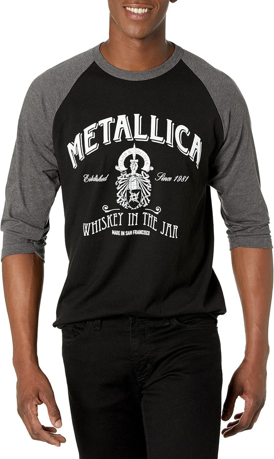 Metallica Unisex-Adult Standard Official Whisky in The Jar Raglan