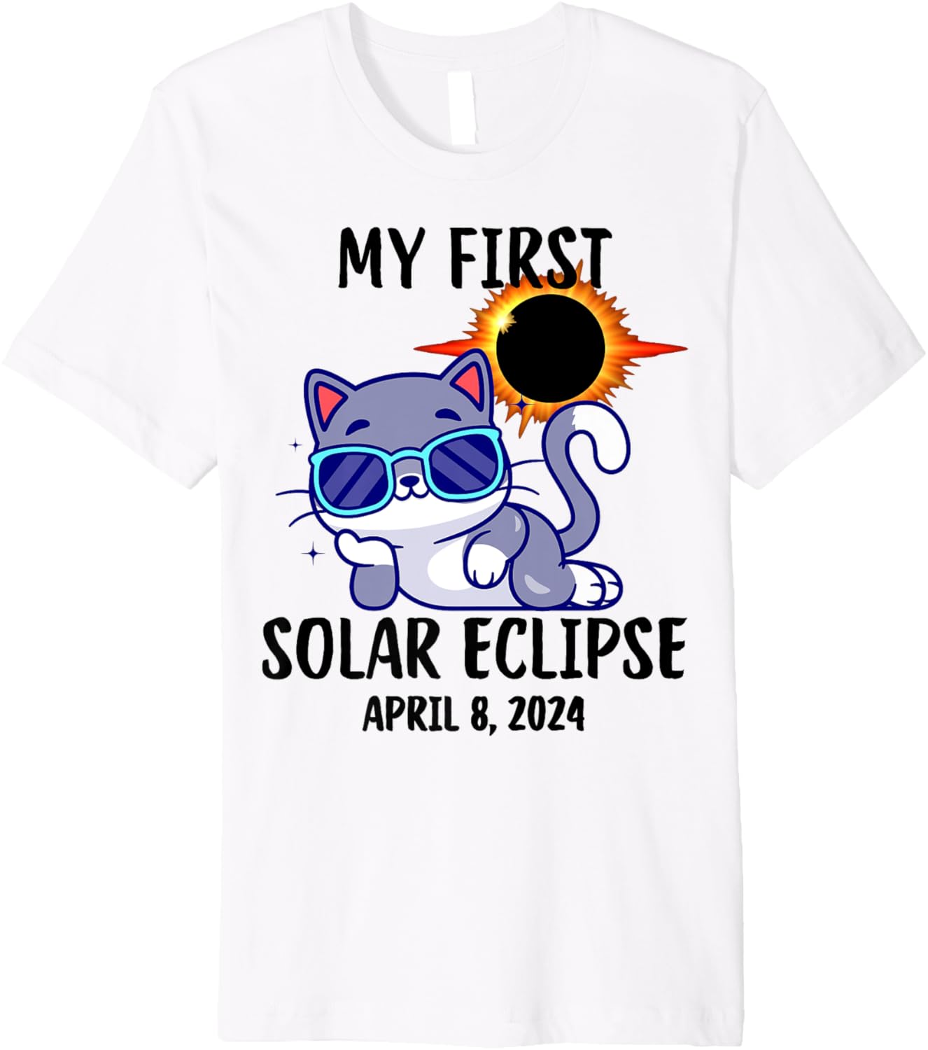 My First Solar Eclipse April 8 2025 Kids Girls Boys Students Premium
