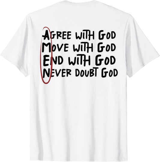Agree With God Move With God End With God Never Doubt God