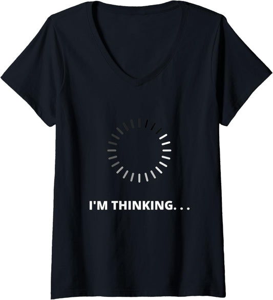 Womens I'm Thinking V Neck