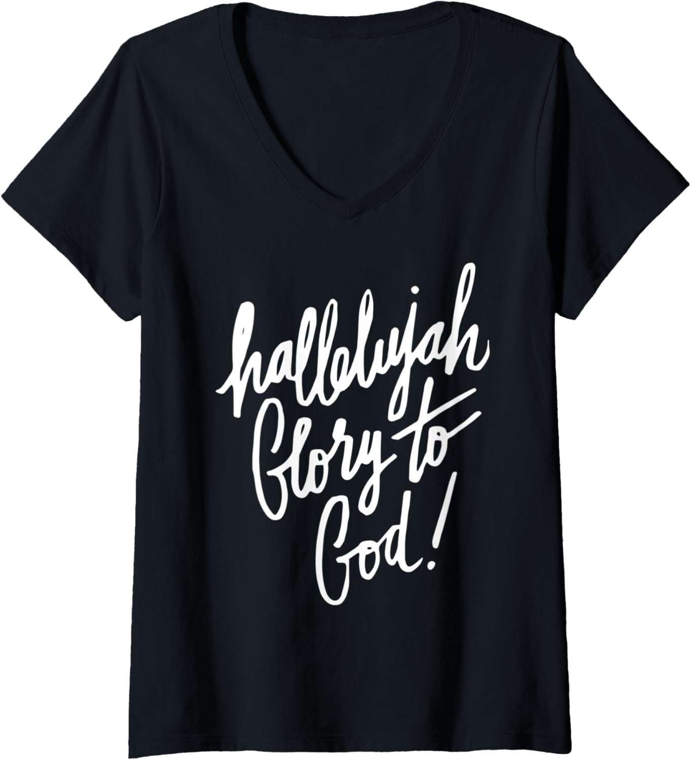 Womens Hallelujah   Christian Clothing V Neck