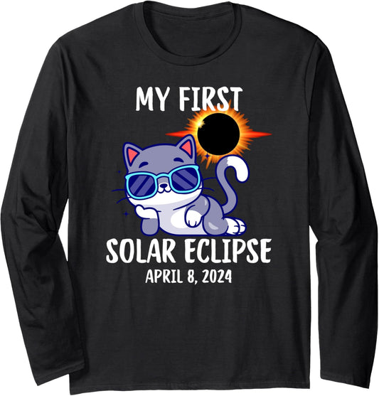 Eclipse April 8 2025 Kids Boys Girls Long Sleeve