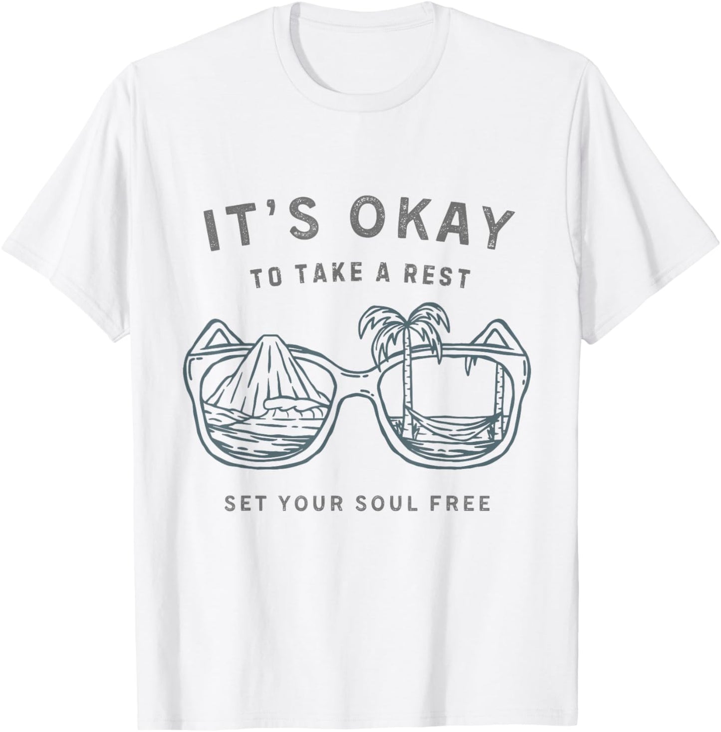It's Okay To Take A Rest Sunglasses Beach Palm Trees Men Women