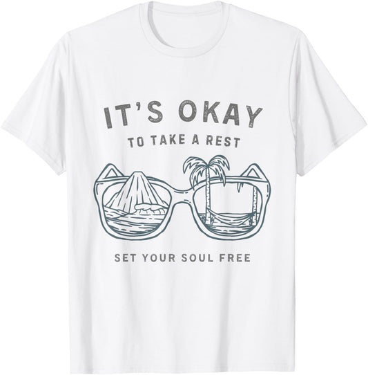 It's Okay To Take A Rest Sunglasses Beach Palm Trees Men Women