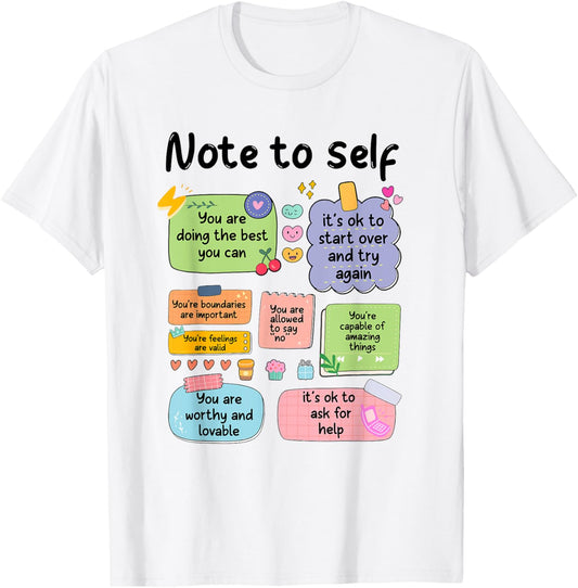 Note To Self Motivational Be Yourself Mental Health Matters