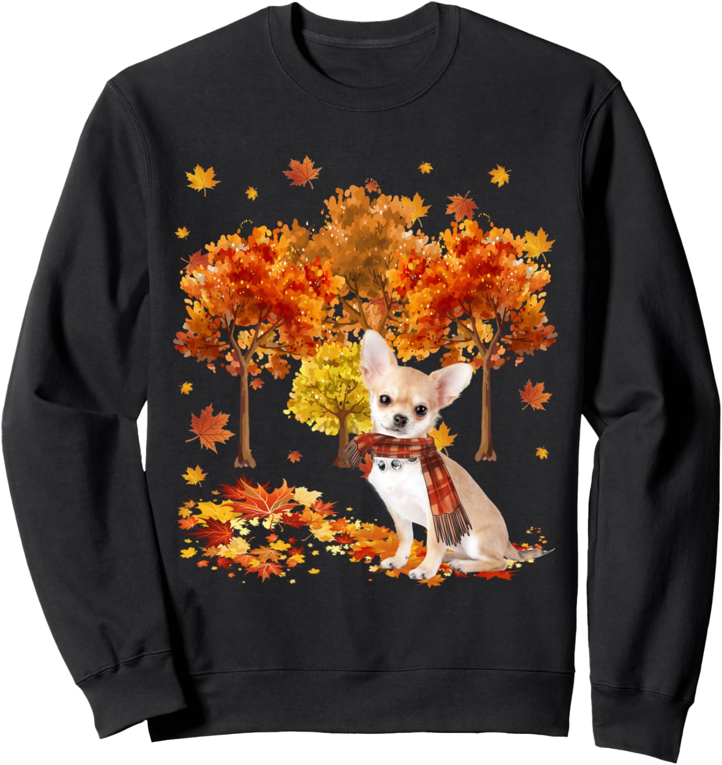 It's Fall Y'all Cute Chihuahua Autumn Tree Fall Leaves Sweatshirt