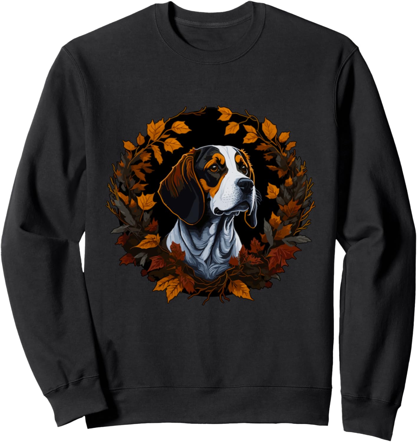 Beagle in Autumn Fall Leaves Cute Thanksgiving Beagle Sweatshirt