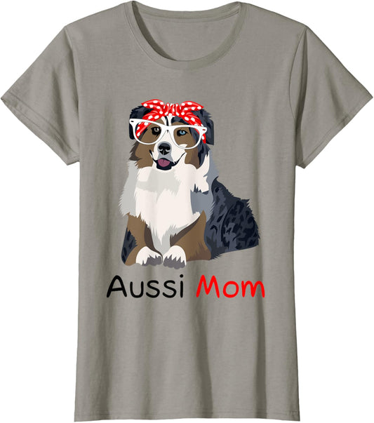 Aussie Mom Dog Bandana Pet Lover Womens Aussie