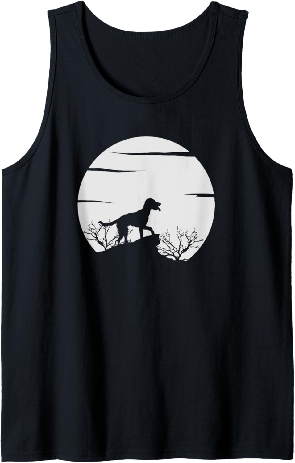 Customizable Dog Silhouette Wall Art for Pet Lovers Tank Top