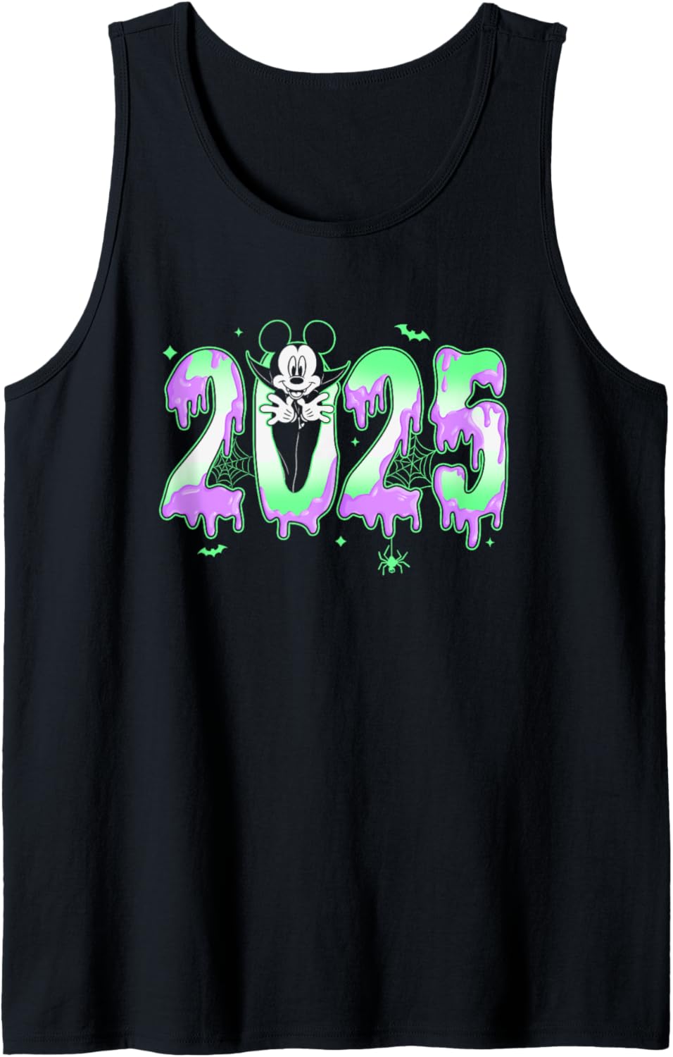 Disney Mickey & Friends Halloween 2025 Spooky Year Neon Logo Tank Top