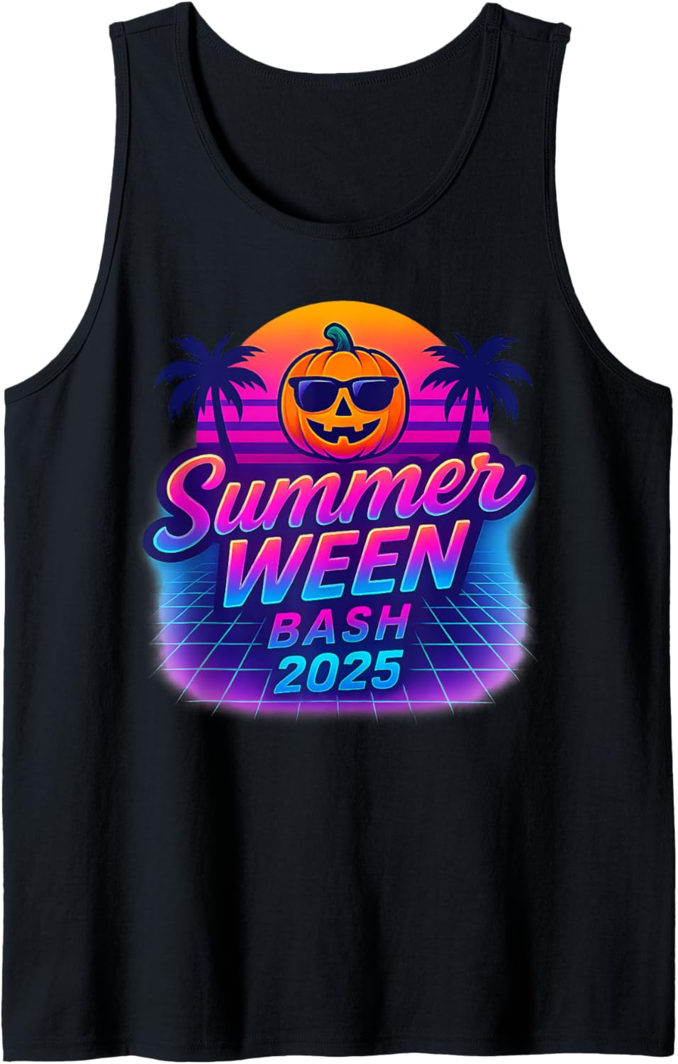 SummerWeen Bash 2025 Skeleton Beach Party Halloween Vibes Tank Top