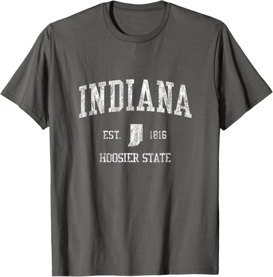 Retro Indiana T Shirt Vintage Sports Tee Design