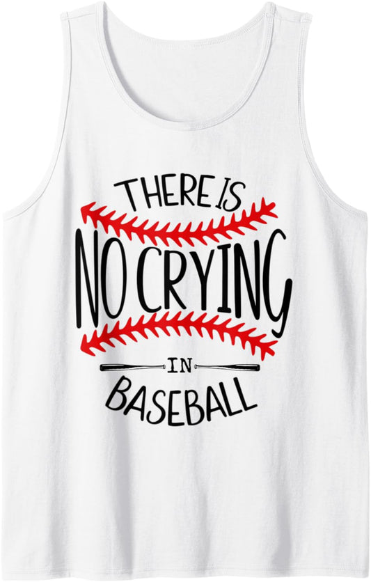 There Is No Crying in Baseball Tank Tops,Softball Coach Mom Tank Top
