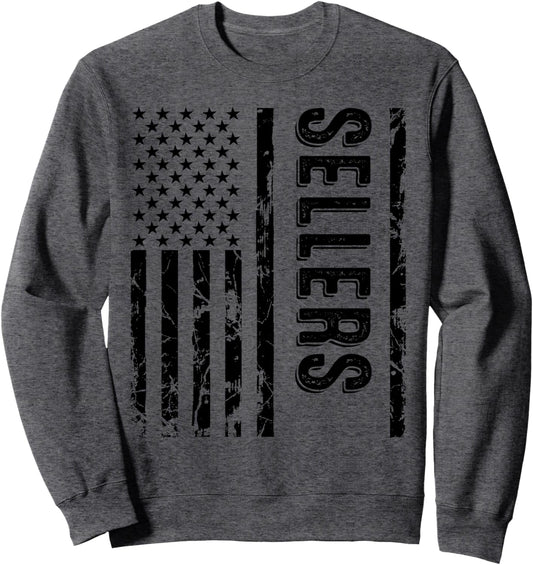 Sellers Last Name Funny Surname Family Reunion Team Sellers Sweatshirt