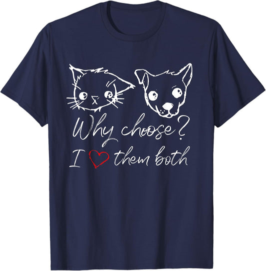 Cat and Dog Lover I Love Puppies and Kittens T Shirt for Men Women Girls Kids