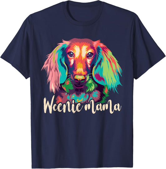 Dachshund Shirt Women Weenie Mama Weiner Dog Mom