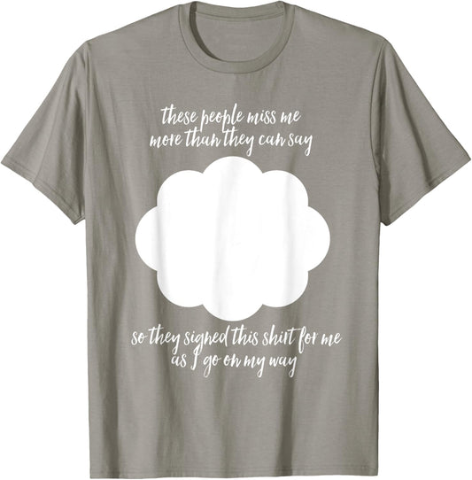 Farewell Coworker Friend Going Away Gift Signature T shirt