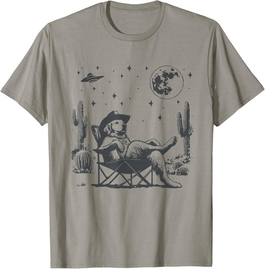 Howdy Golden Retriever Western Cowboy Vintage Dog Lovers
