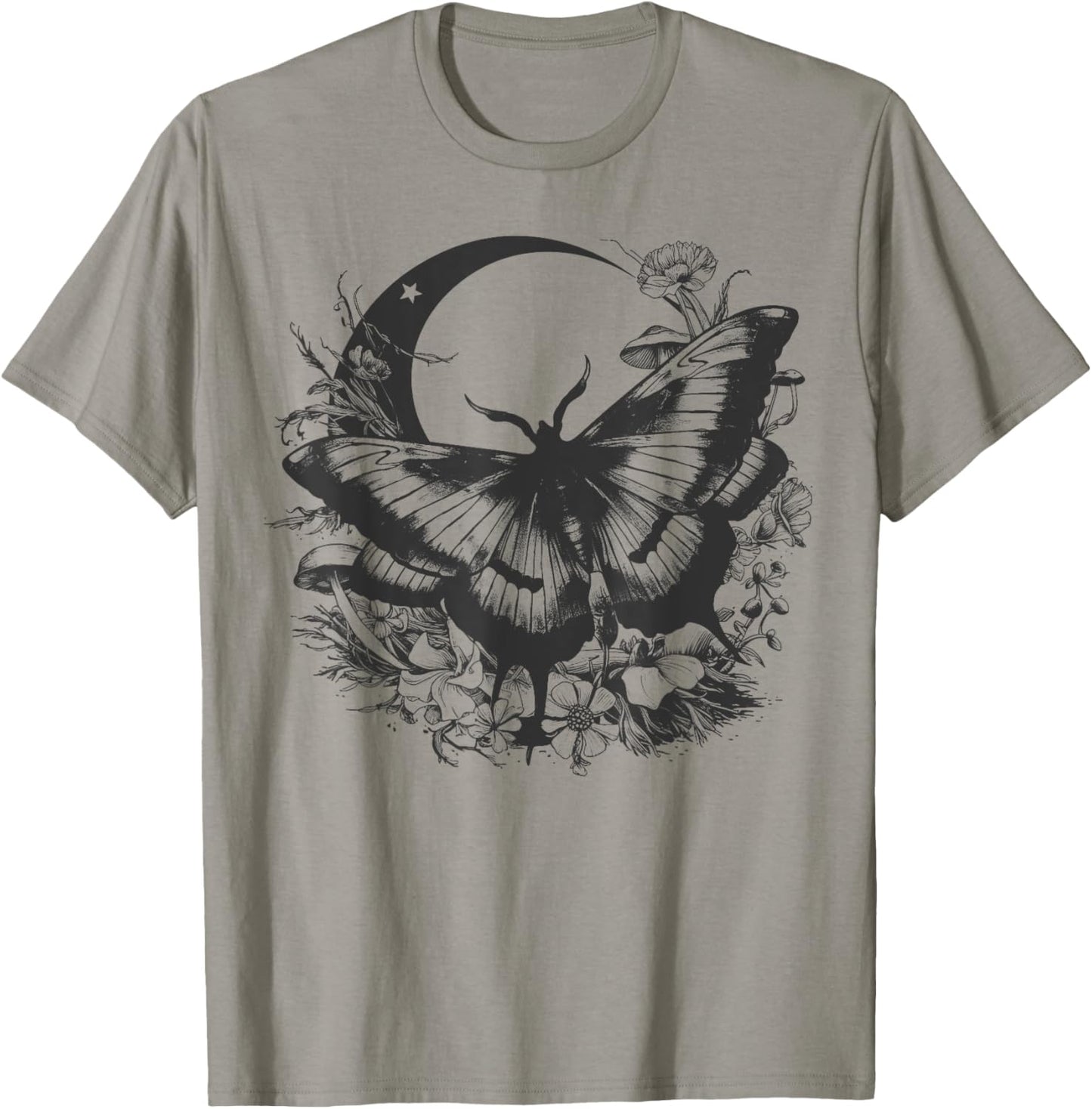 Cute Fairycore Floral Moth Aesthetic Girls Women Graphic