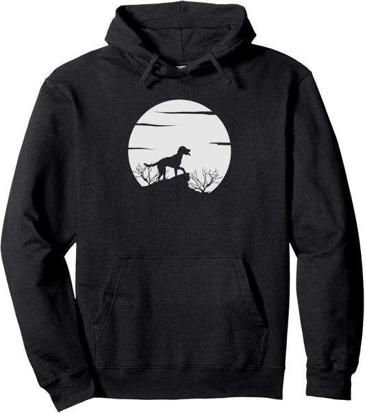 Customizable Dog Silhouette Wall Art for Pet Lovers Pullover Hoodie