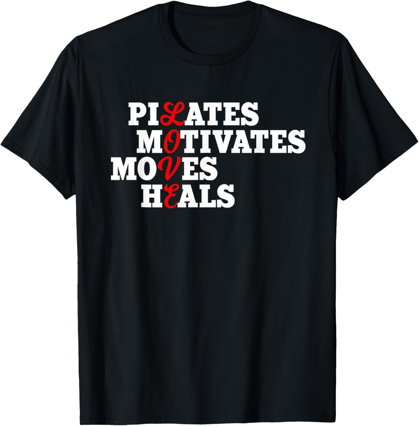 Pilates Love Teacher Exercise Workout Contrology Fitness T Shirt for Men Women Girls Kids