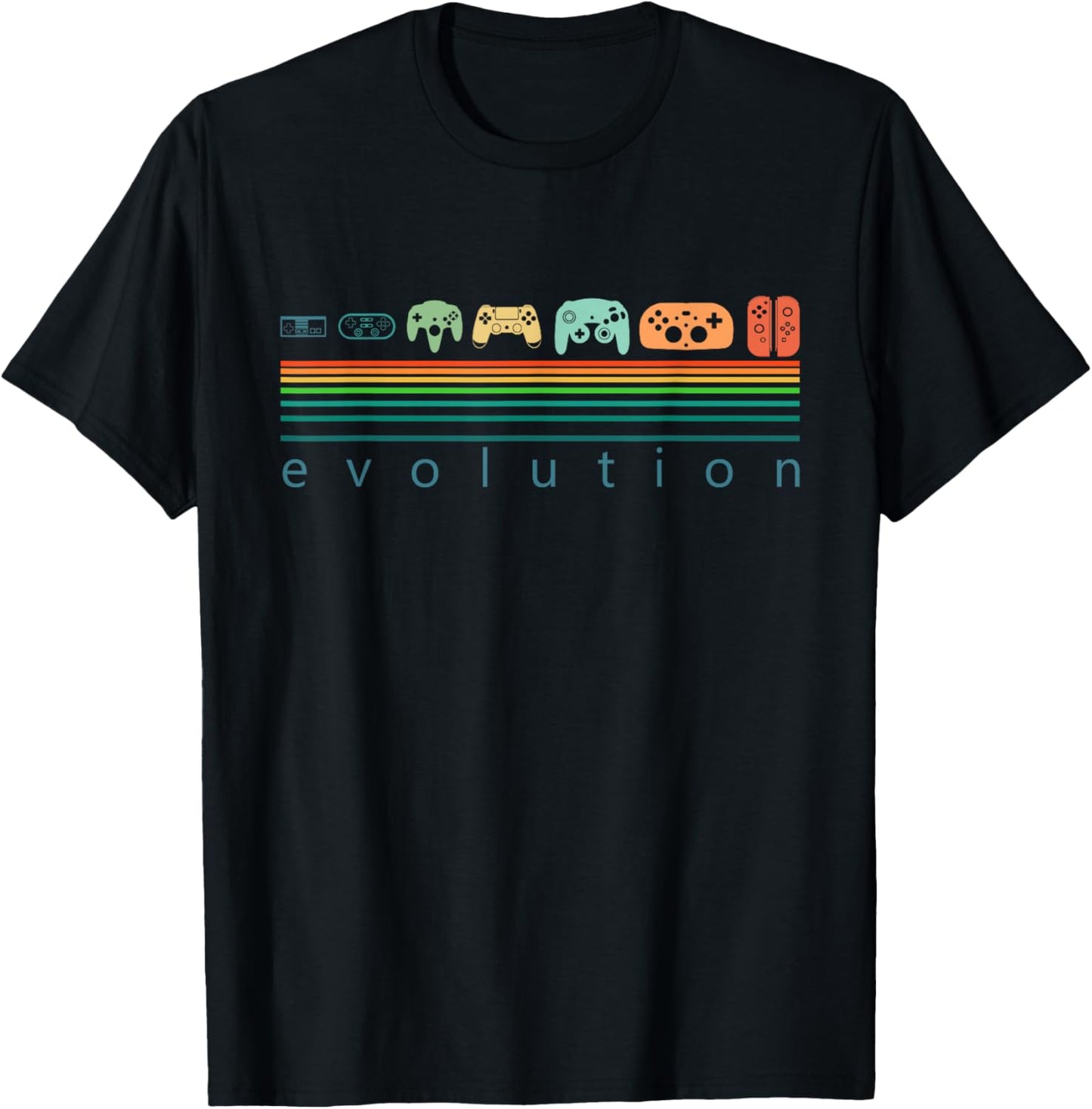 Retro Game Controller Evolution Shirt 80s 90s Game Lover