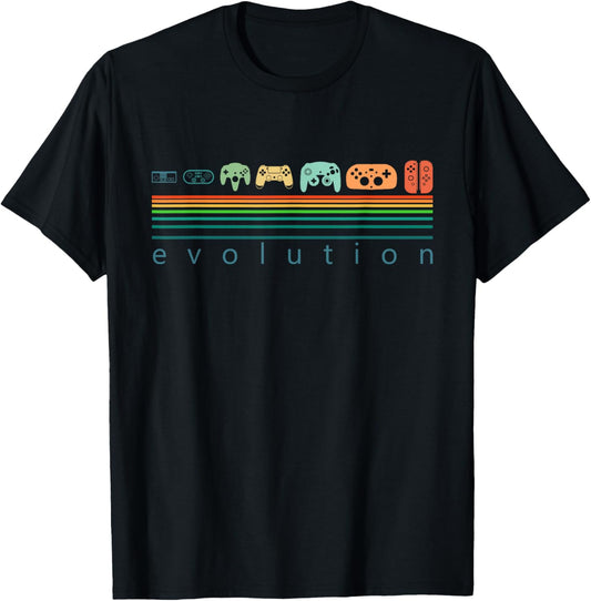 Retro Game Controller Evolution Shirt 80s 90s Game Lover