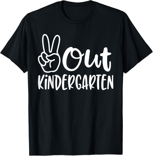 Last Day of School Peace Out Kindergarten Teacher Kids Women