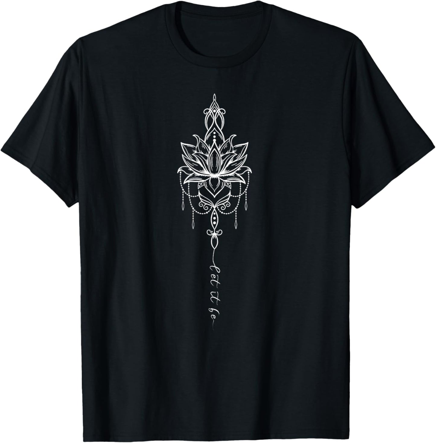 Let It Be Lotus Flower Mandala Boho Meditation Yoga Women