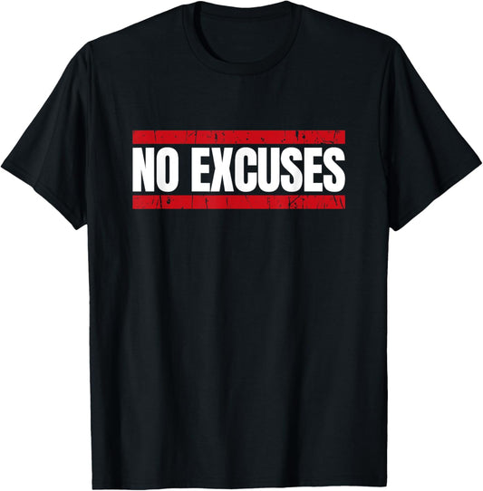 No Excuses Inspirational Saying Motivational Gym Workout