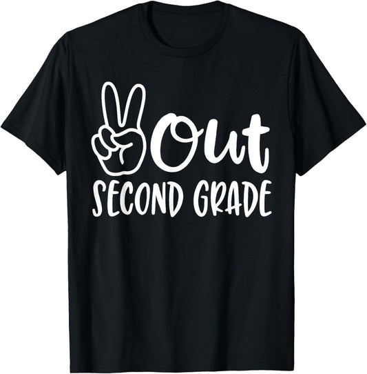 Last Day of School Peace Out 2nd Second Grade Teacher Kids