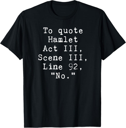 To Quote Hamlet No
