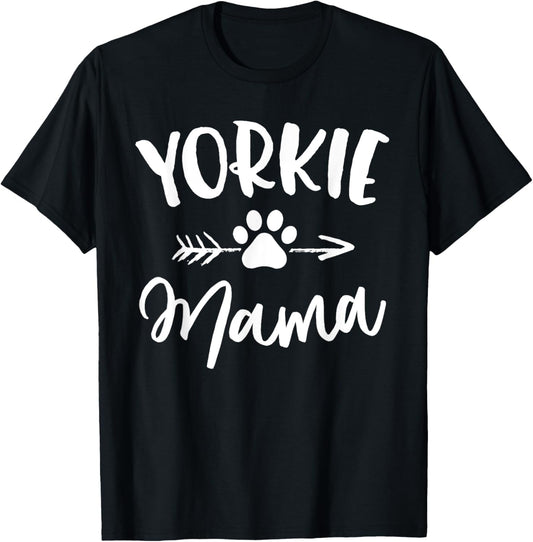 Yorkie Mama Shirts Yorkie Mama Dog Mom T Shirt   Women's Black Short Sleeve Tank Top   Small