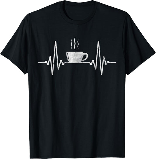 Funny Heartbeat Coffee Shirt Coffee Cup Frequency