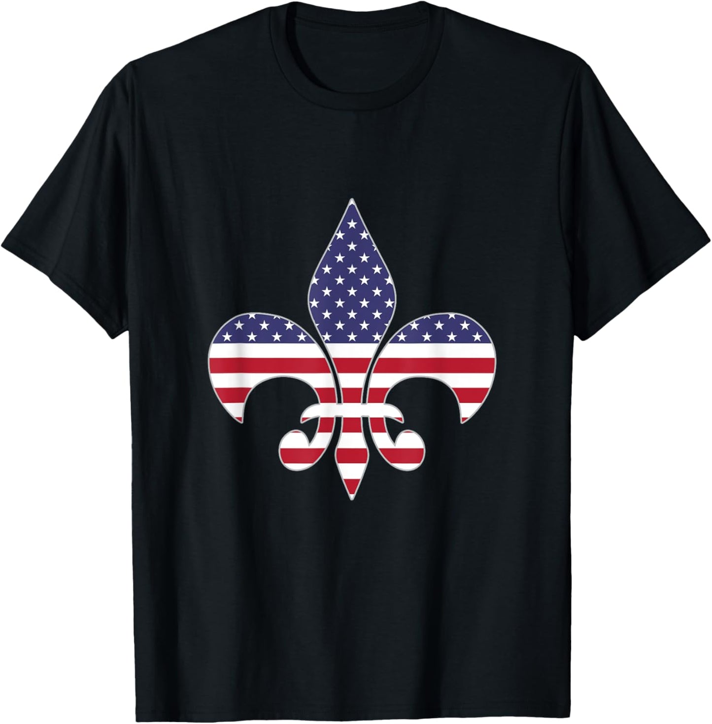 A fleur de lis symbol stylized American flag T Shirt