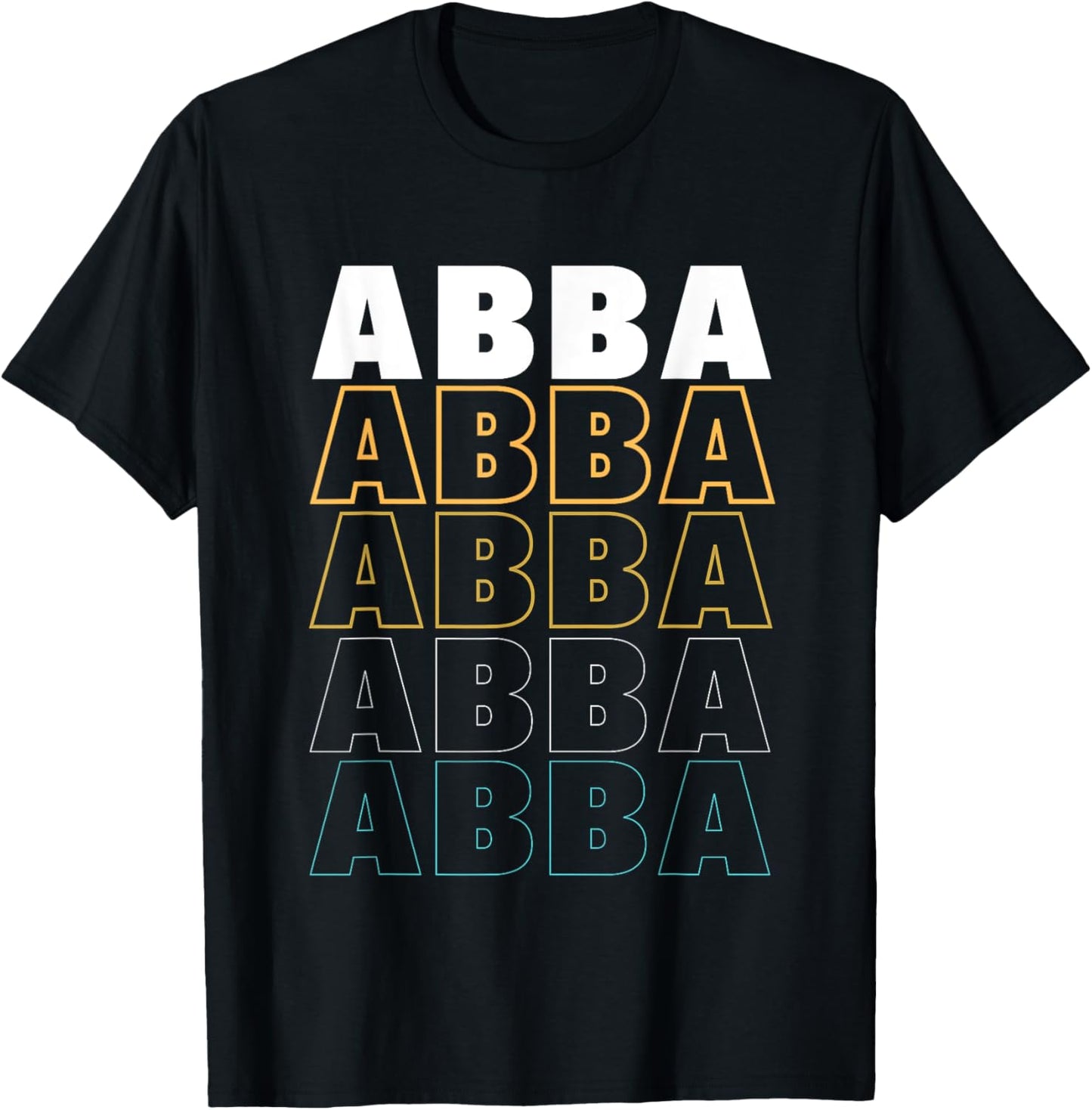 Love Heart Abba Grunge Vintage Style Black Abba